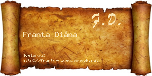 Franta Diána névjegykártya